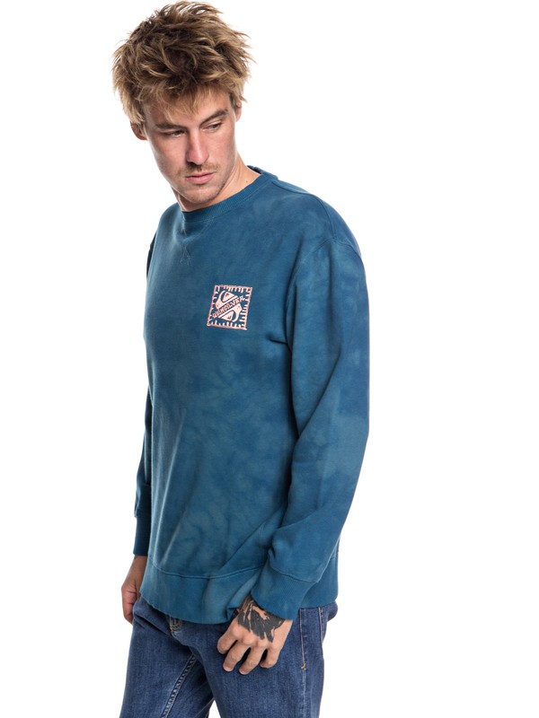 quiksilver, Volcanic Ocean Sweatshirt, TAPESTRY (bph0) 0 Volcanic Ocean Sweatshirt Blue EQYFT03845 Quiksilver
