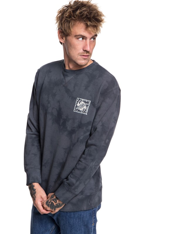 quiksilver, Volcanic Ocean - Sweatshirt for Men, IRON GATE (kzm0) 0 Volcanic Ocean - Sweatshirt for Men Black EQYFT03845 Quiksilver