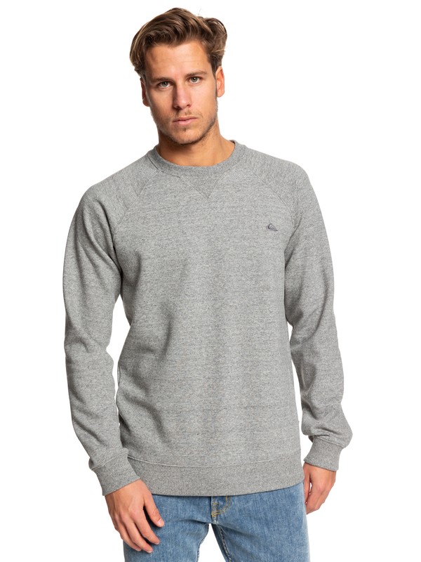 quiksilver, Everyday - Sweatshirt for Men, LIGHT GREY HEATHER (sjsh) 0 Everyday - Sweatshirt for Men Gray EQYFT03847 Quiksilver