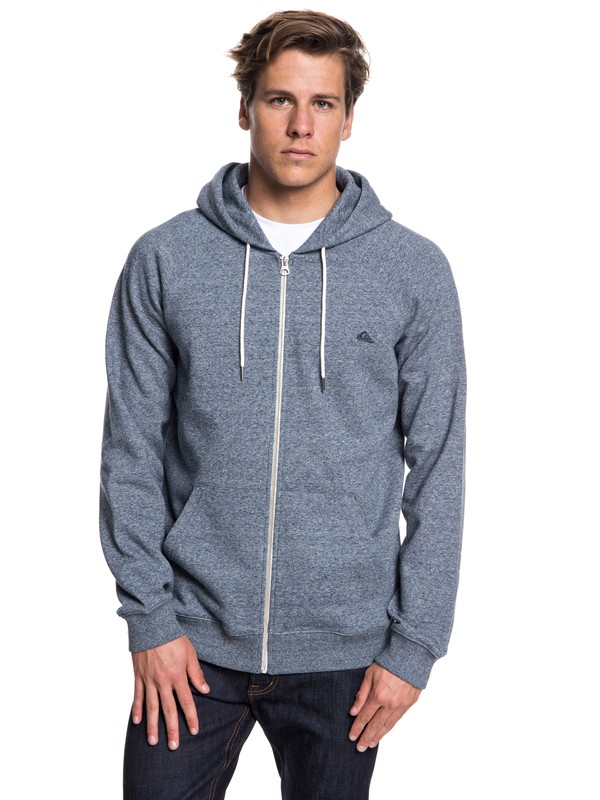 quiksilver, Everyday Zip-Up Hoodie, NAVY BLAZER HEATHER (byjh) 0 Everyday Zip-Up Hoodie Blue EQYFT03849 Quiksilver