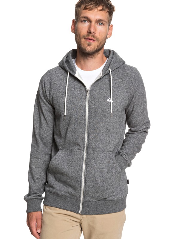 quiksilver, Everyday Zip-Up Hoodie, DARK GREY HEATHER (krph) 0 Everyday Zip-Up Hoodie Black EQYFT03849 Quiksilver
