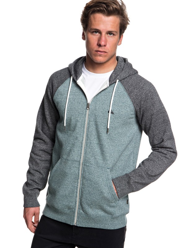 quiksilver, Everyday Zip-Up Hoodie, TAPESTRY HEATHER/DGH (xbbk) 0 Everyday Zip-Up Hoodie Blue EQYFT03849 Quiksilver