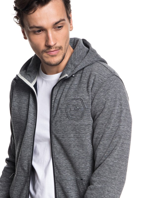 quiksilver, Yattemi Technical Zip-Up Hoodie, MEDIUM GREY HEATHER (kpvh) 0 Yattemi Technical Zip-Up Hoodie Black EQYFT03850 Quiksilver