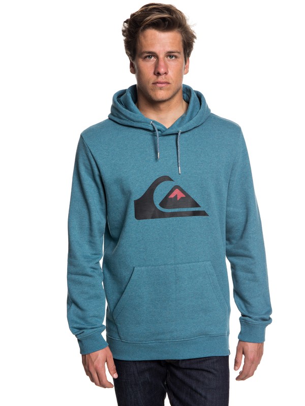 quiksilver, Big Logo - Hoodie for Men, TAPESTRY HEATHER (bphh) 0 Big Logo - Hoodie for Men Blue EQYFT03856 Quiksilver