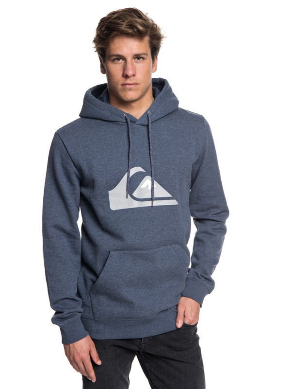 quiksilver, Big Logo - Hoodie for Men, NAVY BLAZER HEATHER (byjh) 0 Big Logo - Hoodie for Men Blue EQYFT03856 Quiksilver