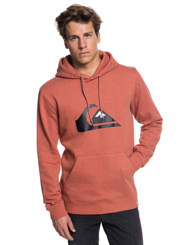 quiksilver, Big Logo - Hoodie for Men, BARN RED HEATHER (rqjh) 0 Big Logo - Hoodie for Men Red EQYFT03856 Quiksilver