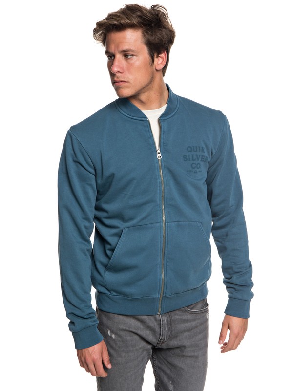 quiksilver, Aso Plains Zip-Up Bomber Sweatshirt, TAPESTRY (bph0) 0 Aso Plains Zip-Up Bomber Sweatshirt Blue EQYFT03859 Quiksilver