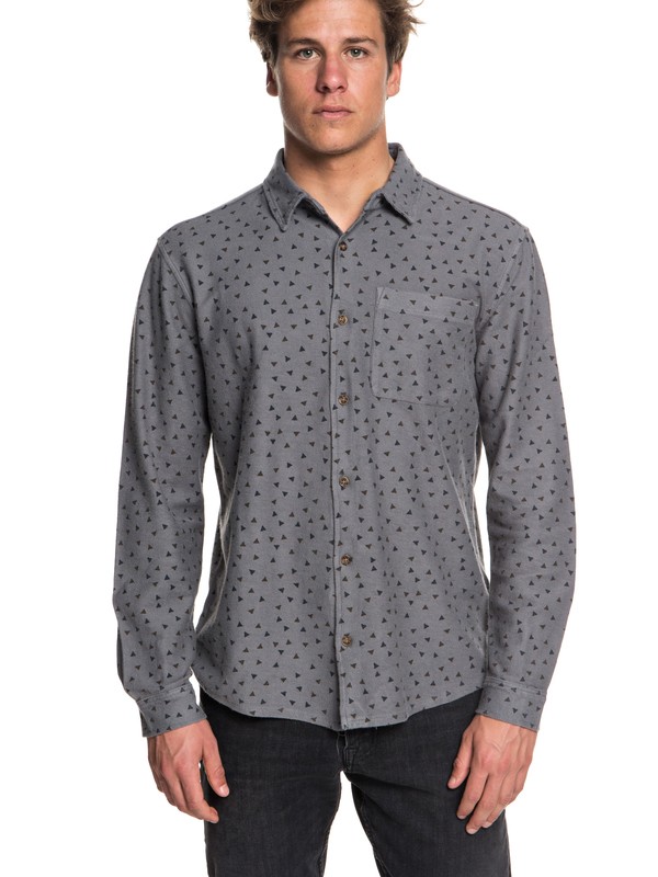 quiksilver, Baao - Long Sleeve Shirt for Men, QUIET SHADE BAAO SHIRT (kze6) 0 Baao - Long Sleeve Shirt for Men Black EQYFT03864 Quiksilver