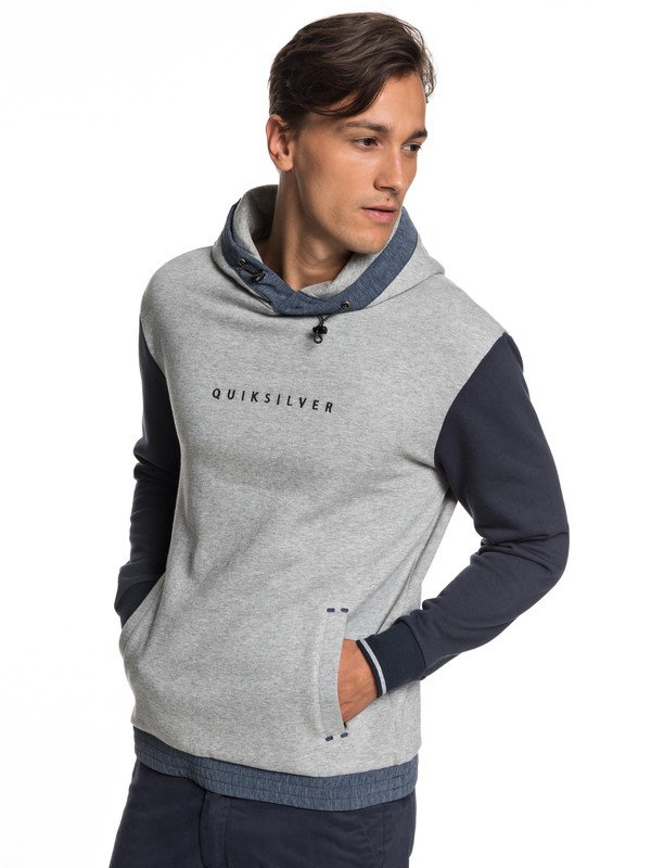 quiksilver, Adapt Water-Resistant Hoodie, LIGHT GREY HEATHER (sjsh) 0 Adapt Water-Resistant Hoodie Grey EQYFT03914 Quiksilver