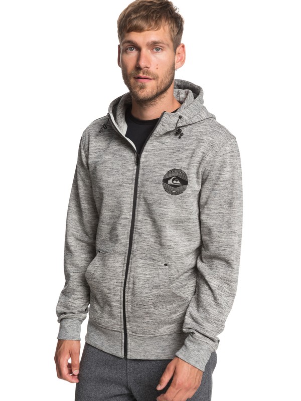 quiksilver, Yattemi Zip-Up Hoodie, LIGHT GREY HEATHER (sjsh) 0 Yattemi Zip-Up Hoodie Grey EQYFT03942 Quiksilver