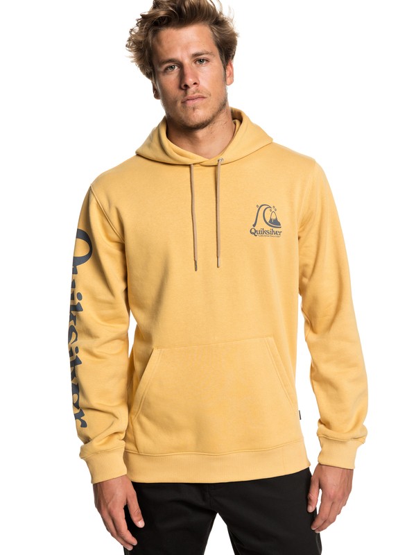 quiksilver, Spring Roll Hoodie, RATTAN (yhp0) 0 Spring Roll Hoodie Yellow EQYFT03972 Quiksilver