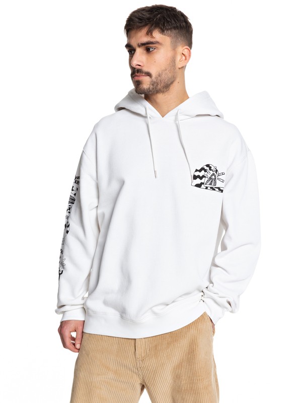 quiksilver, STM Hoodie, WHITE (wbb0) 0 STM Hoodie White EQYFT04074 Quiksilver