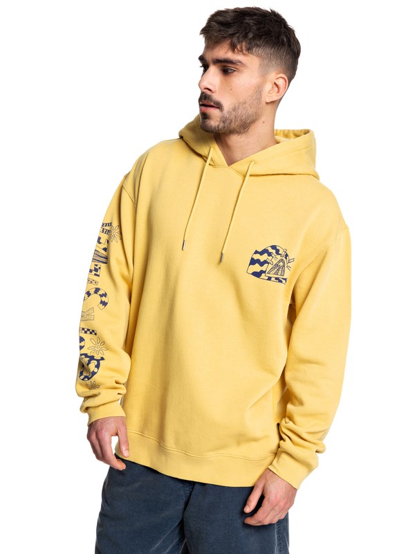 quiksilver, Positive Vibrations - Hoodie, RATTAN (yhp0) 0 Positive Vibrations - Hoodie Yellow EQYFT04074 Quiksilver