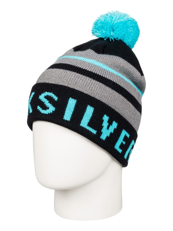quiksilver, Summit - Bonnet à pompon, BLUE FISH (bgz0) 0 Summit - Bonnet à pompon EQYHA03029 Quiksilver