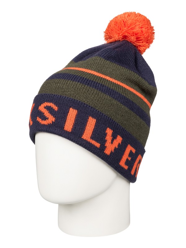 quiksilver, Summit - Bonnet à pompon, FLAME (nmj0) 0 Summit - Bonnet à pompon Orange EQYHA03029 Quiksilver