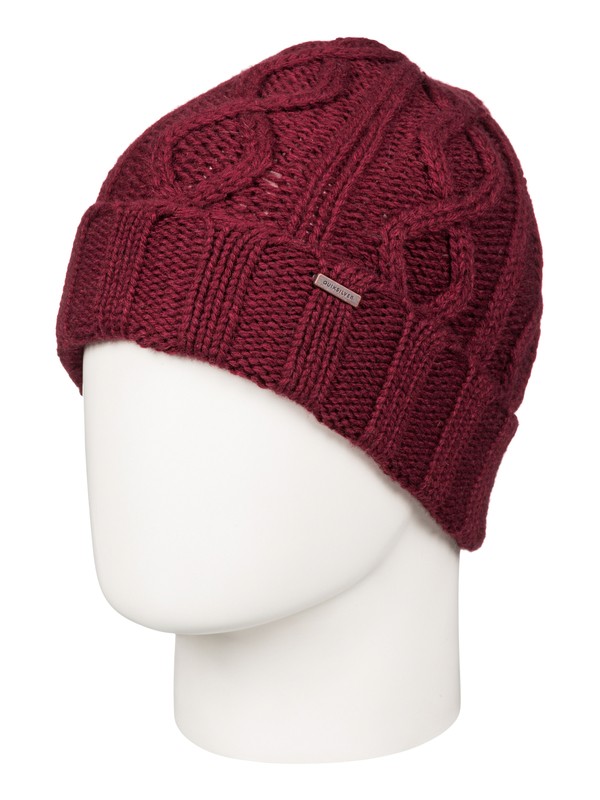 quiksilver, Merlu - Bonnet à revers, POMEGRANATE (rzg0) 0 Merlu - Bonnet à revers Rouge EQYHA03040 Quiksilver