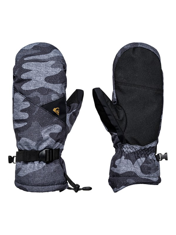 quiksilver, Mission Mittens, BLACK GREY CAMOKAZI (kvj9) 0 Mission Mittens Black EQYHN03078 Quiksilver
