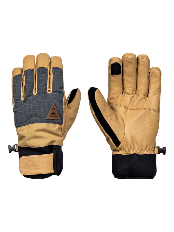 quiksilver, Squad - Snowboard/Ski Gloves, MUSTARD GOLD (ylm0) 0 Squad - Snowboard/Ski Gloves Yellow EQYHN03087 Quiksilver