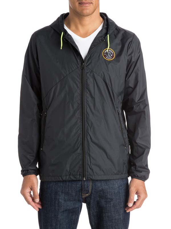 quiksilver, Everyday Eddie Aikau Windbreaker Jacket, ANTHRACITE (kvj0) 0 Everyday Eddie Aikau Windbreaker Jacket EQYJK03147 Quiksilver