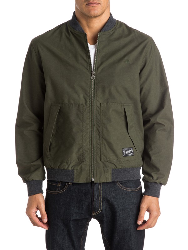 quiksilver, Dark Journeys Bomber Jacket, FOREST NIGHT (csn0) 0 Dark Journeys Bomber Jacket EQYJK03173 Quiksilver