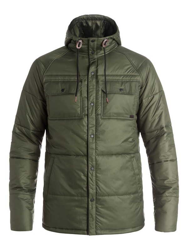 quiksilver, Mileage - Insulator Jacket, FOREST NIGHT (csn0) 0 Mileage - Insulator Jacket Brown EQYJK03211 Quiksilver