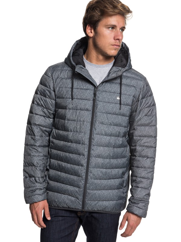 quiksilver, Everyday Scaly - Hooded Insulation Jacket for Men, DARK GREY HEATHER SCALY (kyh6) 0 Everyday Scaly - Hooded Insulation Jacket for Men Black EQYJK03234 Quiksilver