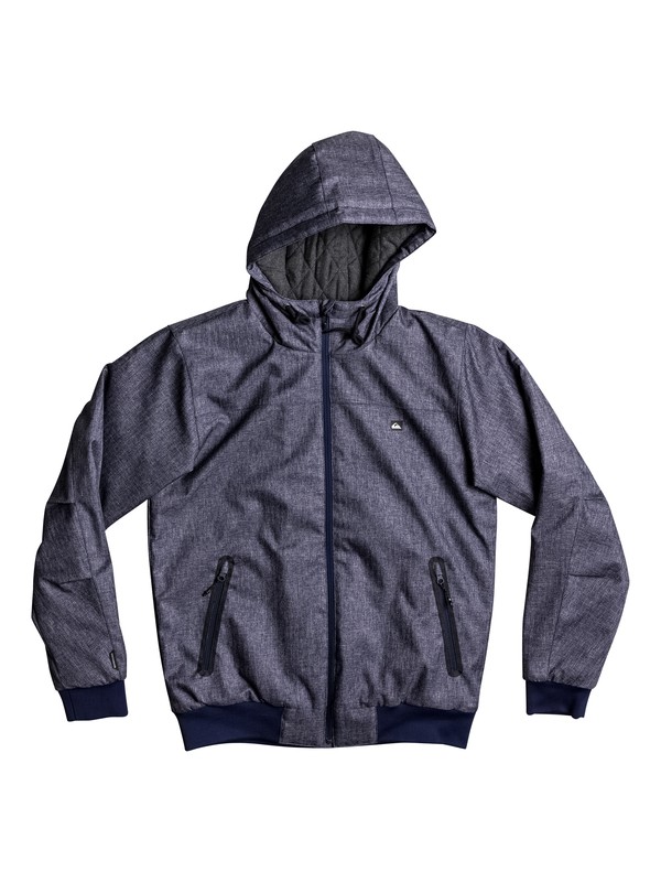 quiksilver, Brooks 5K - Veste à capuche imperméable pour Homme, MEDIEVAL BLUE HEATHER (bteh) 0 Brooks 5K - Veste à capuche imperméable pour Homme Bleu EQYJK03241 Quiksilver