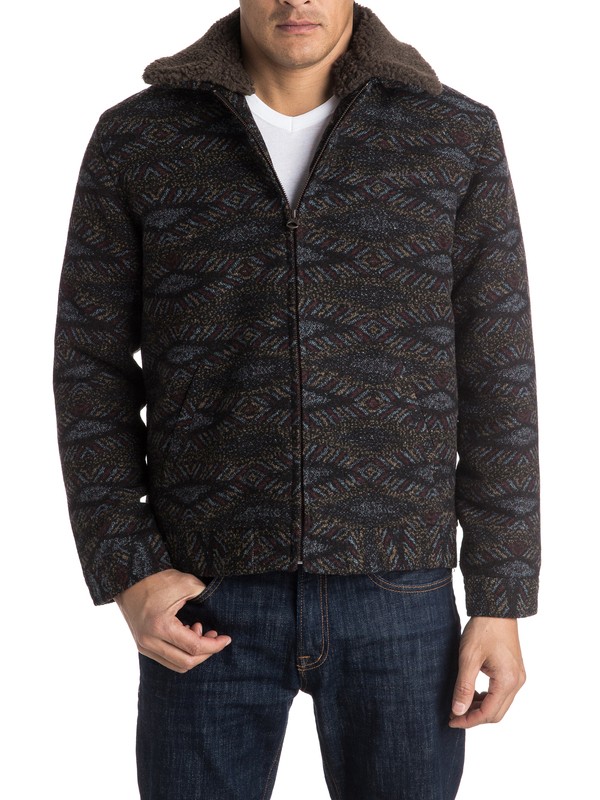 quiksilver, Old Boss Wool Harrington Jacket, DREAMWEAVER 32 TARMAC (kta6) 0 Old Boss Wool Harrington Jacket EQYJK03255 Quiksilver