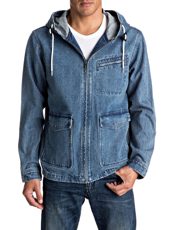 quiksilver, Surf Modern Originals - Veste en jean capuche, STONE BLUE (bhy0) 0 Surf Modern Originals - Veste en jean capuche EQYJK03307 Quiksilver