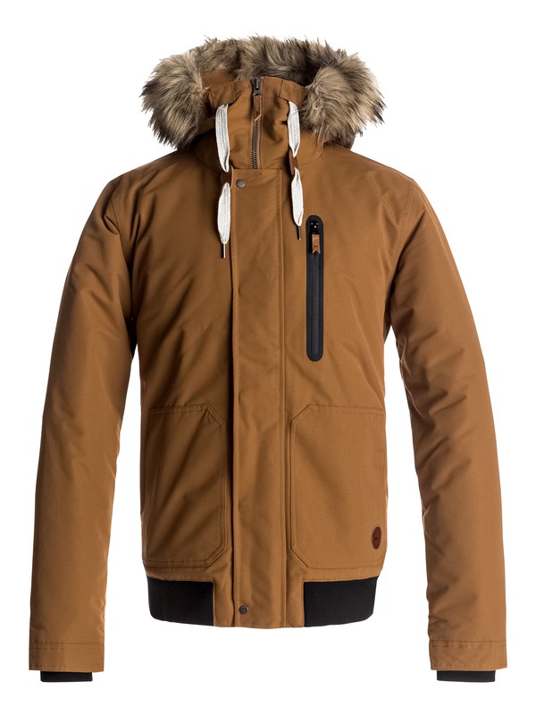 quiksilver, Arris - Waterproof Bomber Parka Jacket, RUBBER (cpp0) 0 Arris - Waterproof Bomber Parka Jacket EQYJK03333 Quiksilver
