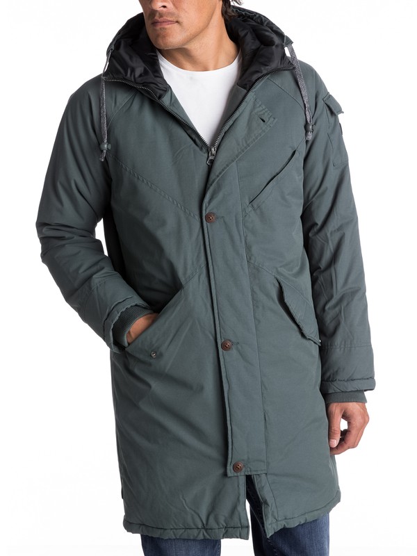 quiksilver, Kayapa Water Repellent Longline Parka, URBAN GREY (krn0) 0 Kayapa Water Repellent Longline Parka EQYJK03351 Quiksilver
