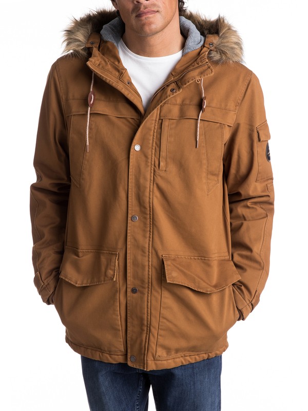quiksilver, Storm Drop 5K - Waterproof Winter Parka, RUBBER (cpp0) 0 Storm Drop 5K - Waterproof Winter Parka Brown EQYJK03352 Quiksilver