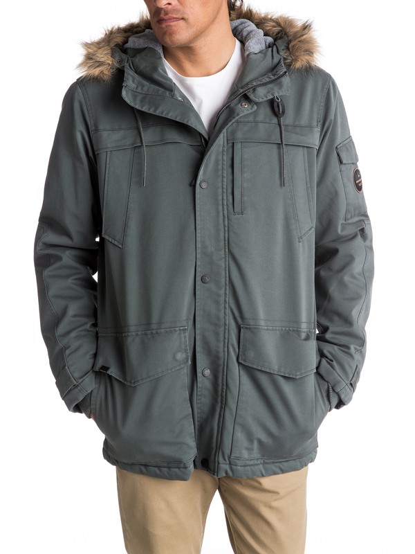 quiksilver, Storm Drop 5K - Parka d'hiver imperméable, URBAN GREY (krn0) 0 Storm Drop 5K - Parka d'hiver imperméable Noir EQYJK03352 Quiksilver