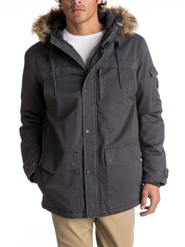 quiksilver, Storm Drop 5K - Parka d'hiver imperméable, TARMAC (kta0) 0 Storm Drop 5K - Parka d'hiver imperméable Noir EQYJK03352 Quiksilver