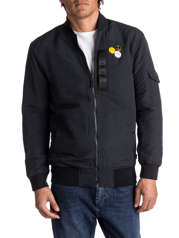 quiksilver, Trestles Army - Veste bomber long, BLACK (kvj0) 0 Trestles Army - Veste bomber long Noir EQYJK03359 Quiksilver