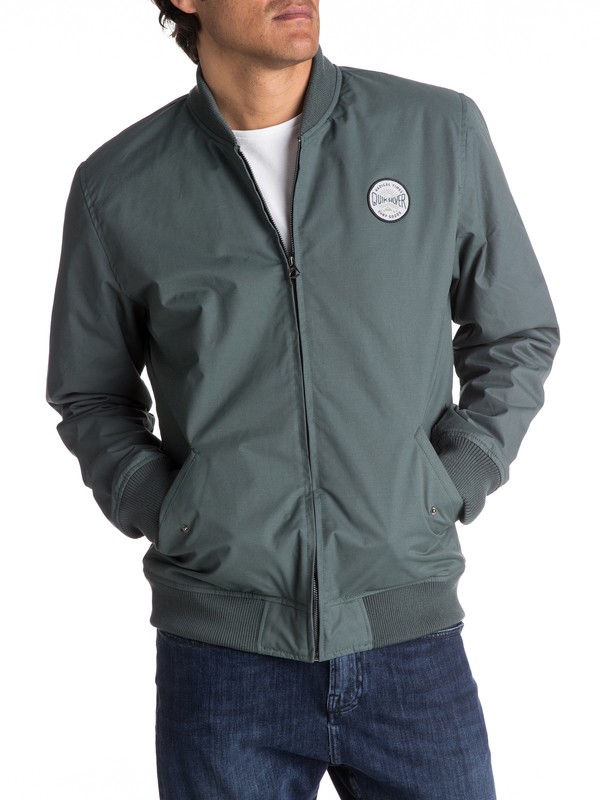 quiksilver, Waikawa Water-Repellent Bomber Jacket, URBAN GREY (krn0) 0 Waikawa Water-Repellent Bomber Jacket EQYJK03372 Quiksilver