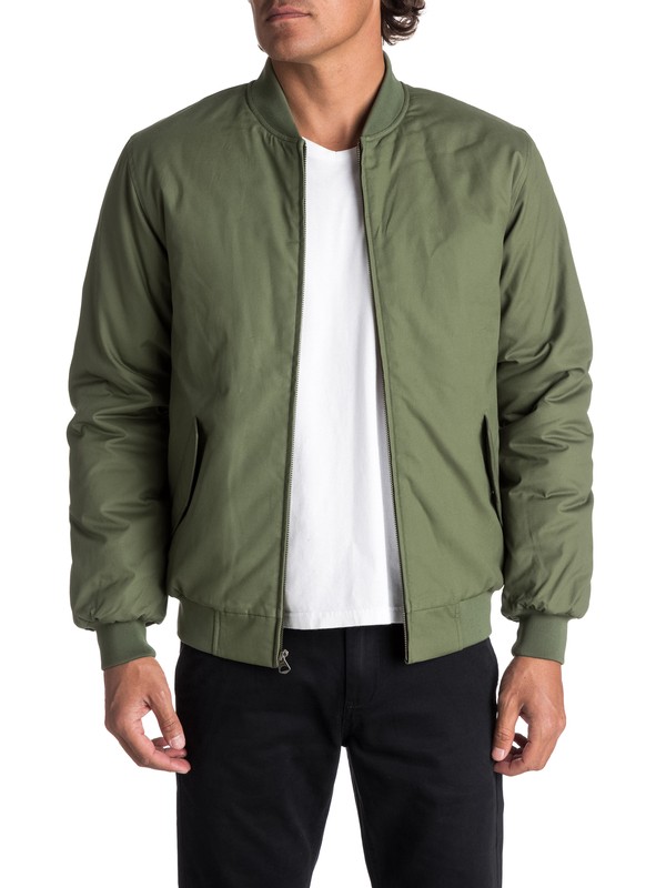 quiksilver, Ogoki - Bomber Jacket, FOUR LEAF CLOVER (gph0) 0 Ogoki - Bomber Jacket EQYJK03374 Quiksilver