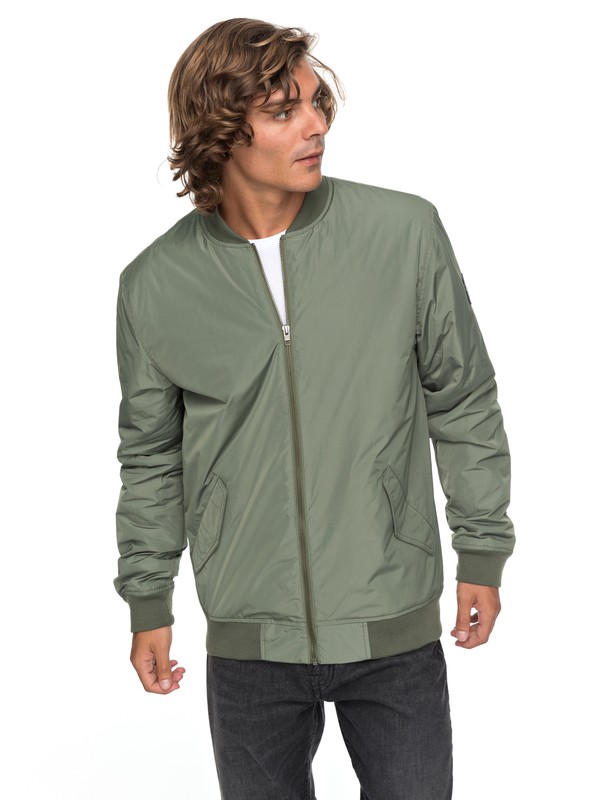 quiksilver, Charveen - Bomber Jacket, FOUR LEAF CLOVER (gph0) 0 Charveen - Bomber Jacket Green EQYJK03381 Quiksilver