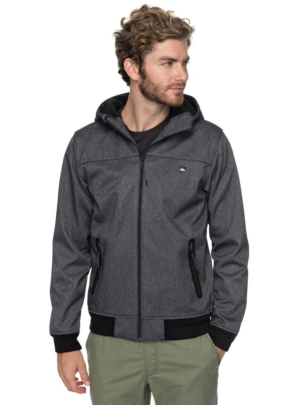 quiksilver, Brooks Bonded - Waterproof Softshell Jacket for Men, BLACK (kvj0) 0 Brooks Bonded - Waterproof Softshell Jacket for Men Black EQYJK03382 Quiksilver