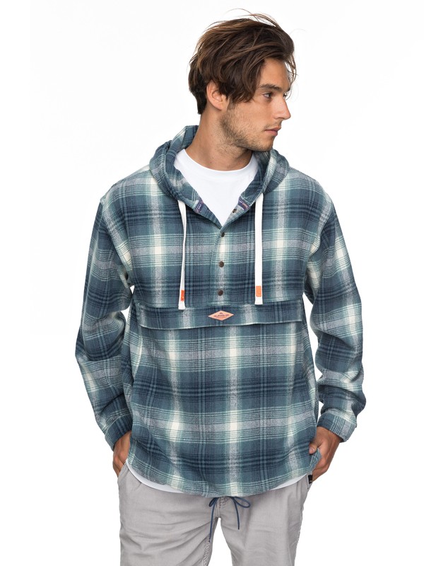 quiksilver, Mad Wax 2 - Haut à capuche en flanelle pour Homme, VINTAGE INDIGO MAD WAX (byl1) 0 Mad Wax 2 - Haut à capuche en flanelle pour Homme EQYJK03389 Quiksilver