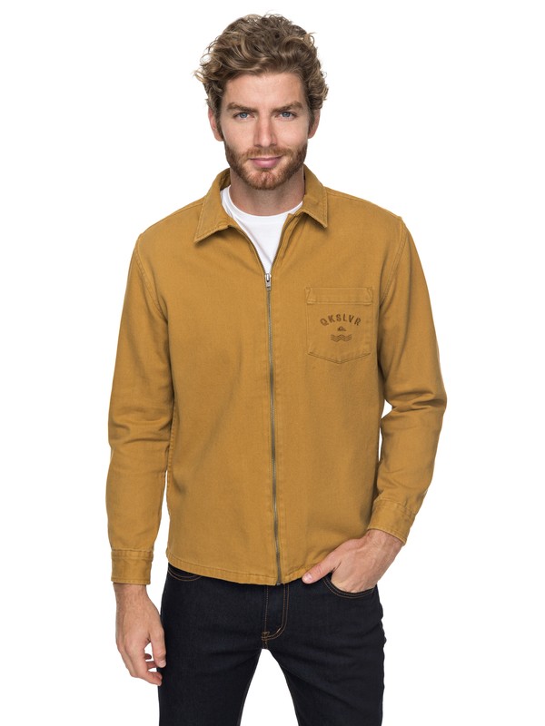 quiksilver, Riser Twill - Chaqueta con Cremallera, CATHAY SPICE (cpb0) 0 Riser Twill - Chaqueta con Cremallera Marron EQYJK03391 Quiksilver