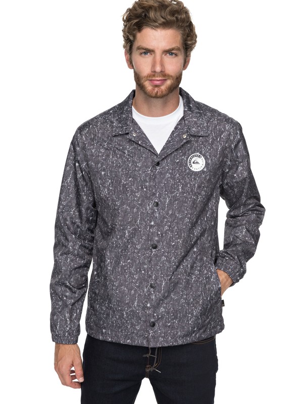 quiksilver, Surf Coach Coaches Jacket, TARMAC ACID PRINT (kta6) 0 Surf Coach Coaches Jacket Black EQYJK03399 Quiksilver