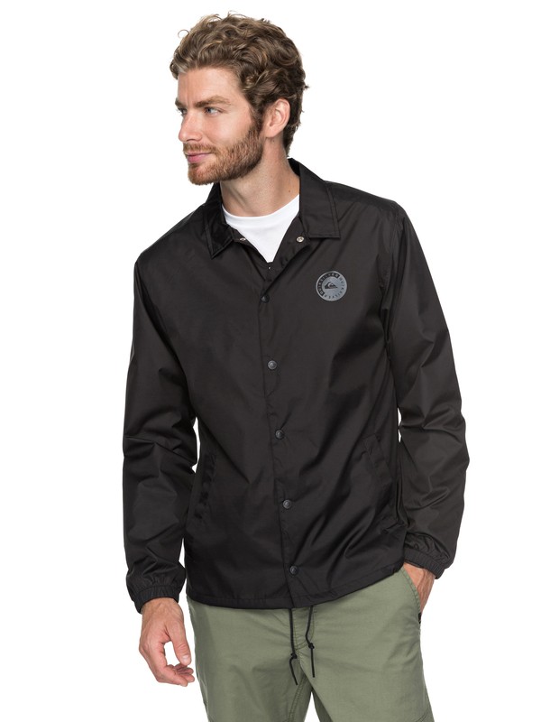 quiksilver, Surf Coach Coaches Jacket, BLACK (kvj0) 0 Surf Coach Coaches Jacket Black EQYJK03399 Quiksilver