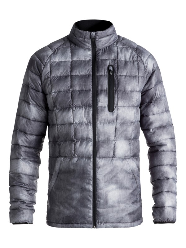 quiksilver, Release Waterproof Zip-Up Jacket, GREY_SIMPLE TEXTURE (kpg2) 0 Release Waterproof Zip-Up Jacket Black EQYJK03400 Quiksilver
