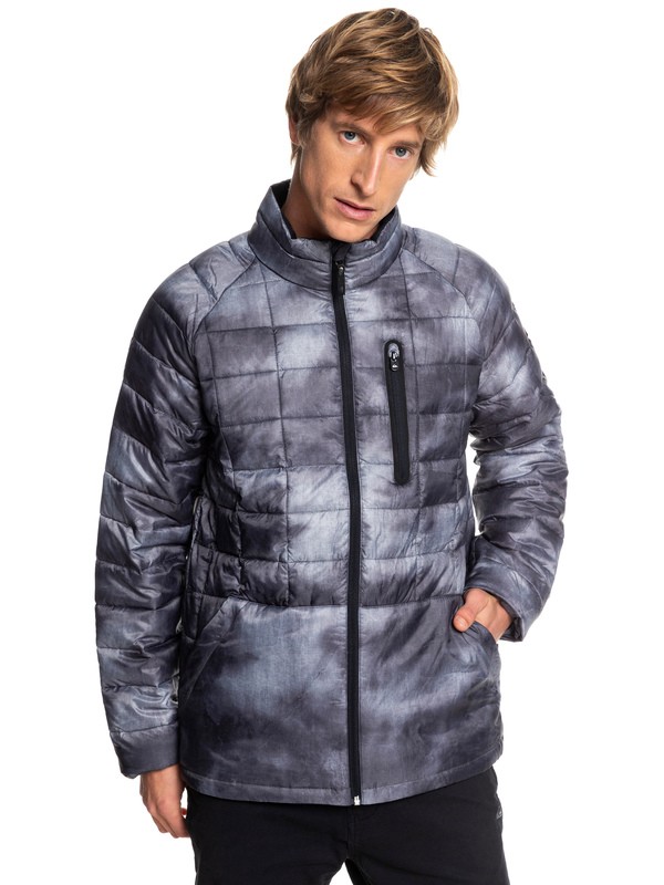 quiksilver, Release Waterproof Zip-Up Jacket, GREY_SIMPLE TEXTURE (kpg2) 0 Release Waterproof Zip-Up Jacket Black EQYJK03400 Quiksilver