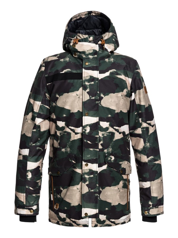 quiksilver, Парка Cordova, GRAPE LEAF_RESIN CAMO (cre3) 0 Парка Cordova Коричневый EQYJK03409 Quiksilver