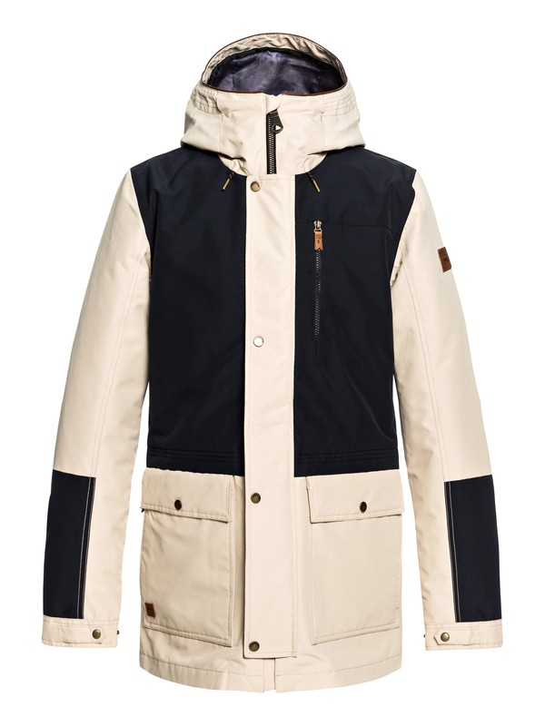 quiksilver, Sedona - Parka à capuche imperméable pour Homme, MOJAVE DESERT (tgl0) 0 Sedona - Parka à capuche imperméable pour Homme Beige EQYJK03410 Quiksilver
