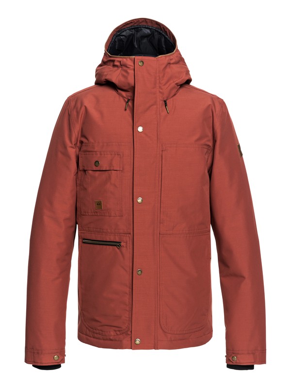 quiksilver, Canyon - Waterproof Hooded Parka for Men, BARN RED (rqj0) 0 Canyon - Waterproof Hooded Parka for Men Red EQYJK03412 Quiksilver