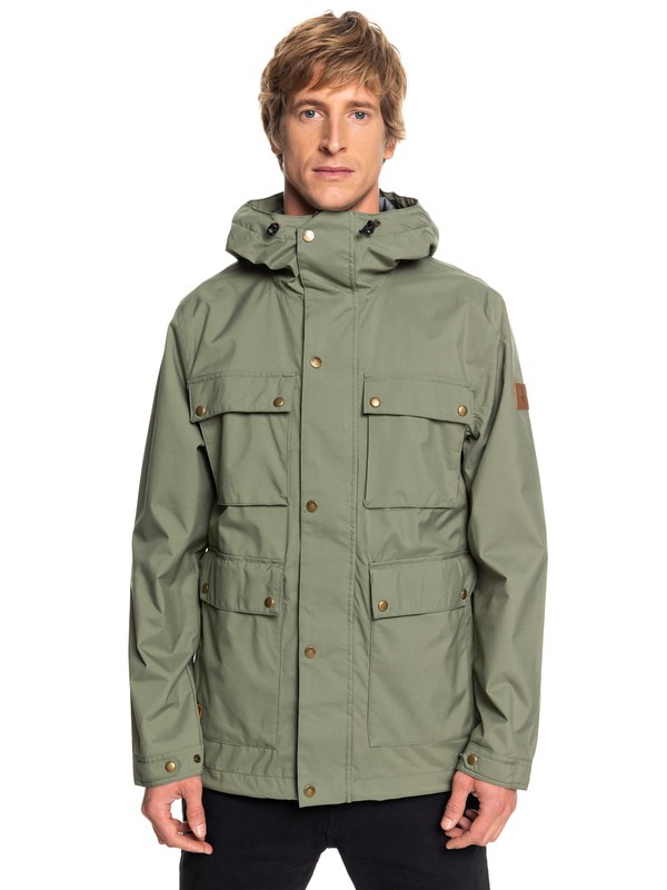 quiksilver, City SpinDye® - Parka à capuche imperméable pour Homme, GRAPE LEAF (cre0) 0 City SpinDye® - Parka à capuche imperméable pour Homme Marron EQYJK03413 Quiksilver