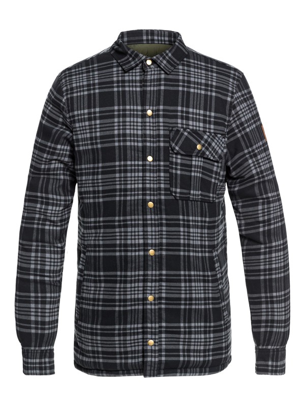 quiksilver, Wildard Plaid Waterproof Over Shirt, GRAPE LEAF (cre0) 0 Wildard Plaid Waterproof Over Shirt Brown EQYJK03416 Quiksilver